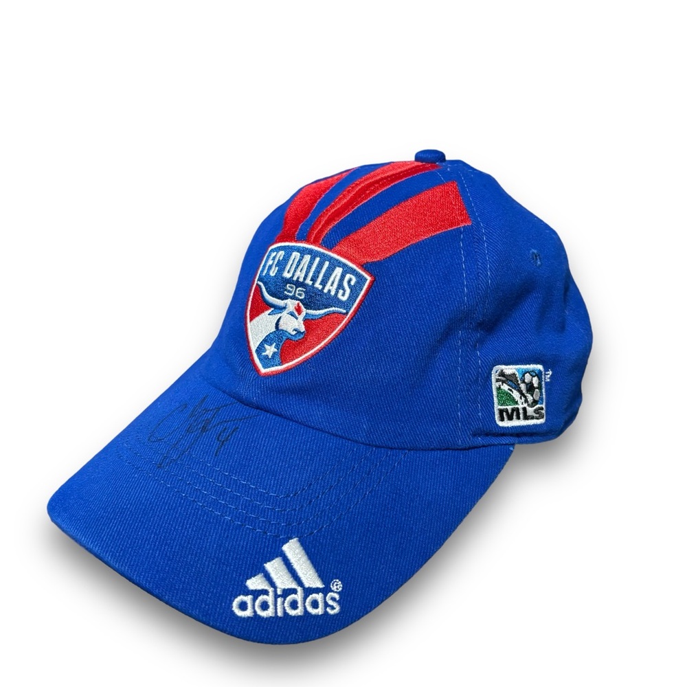 Adidas Men's FC Dallas Embroidered Patch Logo Strap Back Hat Autographed